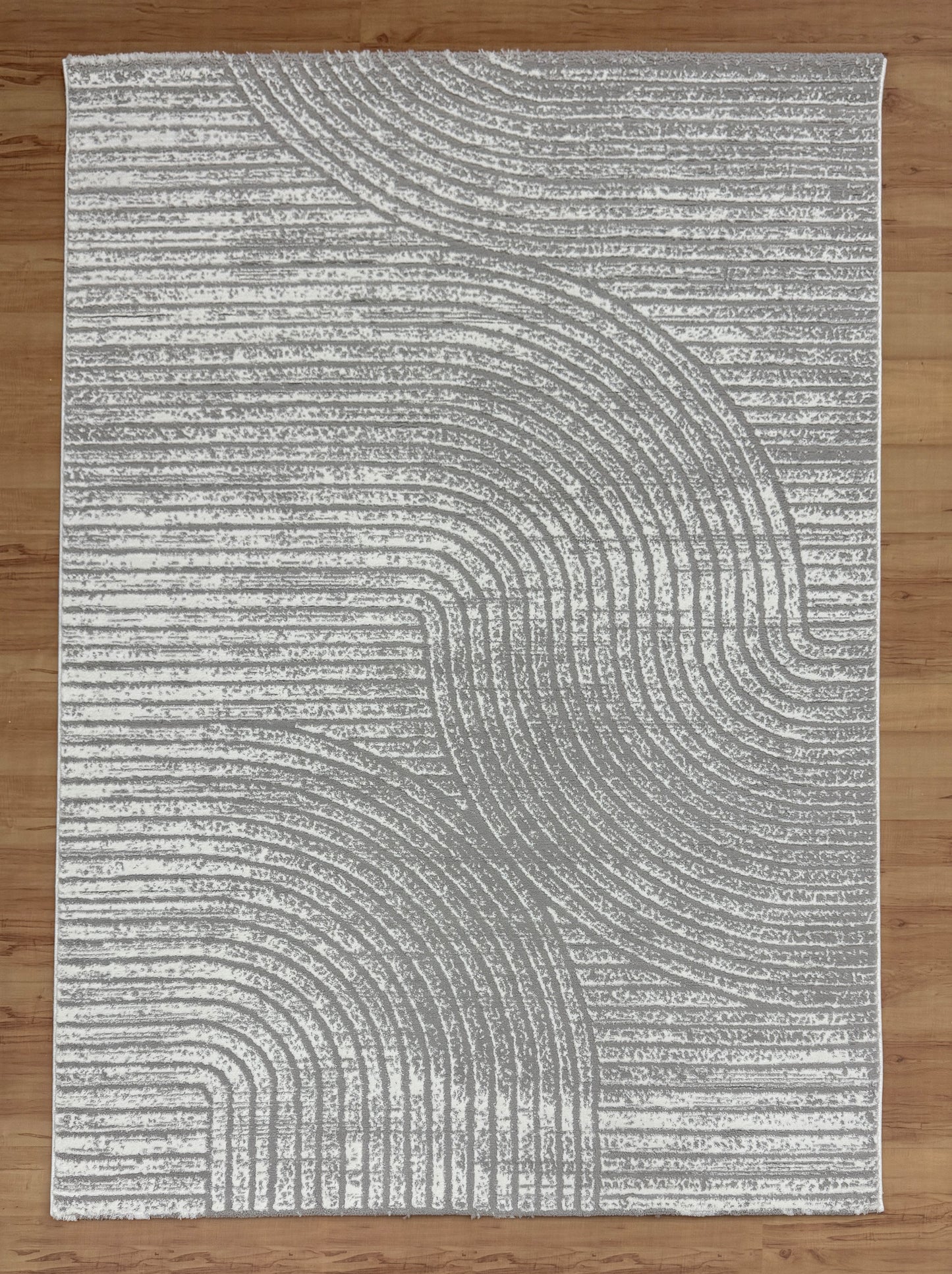 Sand Waves Rug "Gray" Acrylic Carpet
