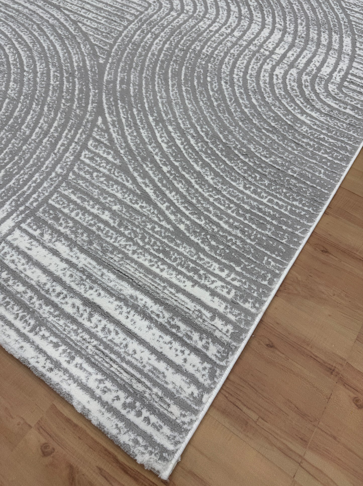 Sand Waves Rug "Gray" Acrylic Carpet
