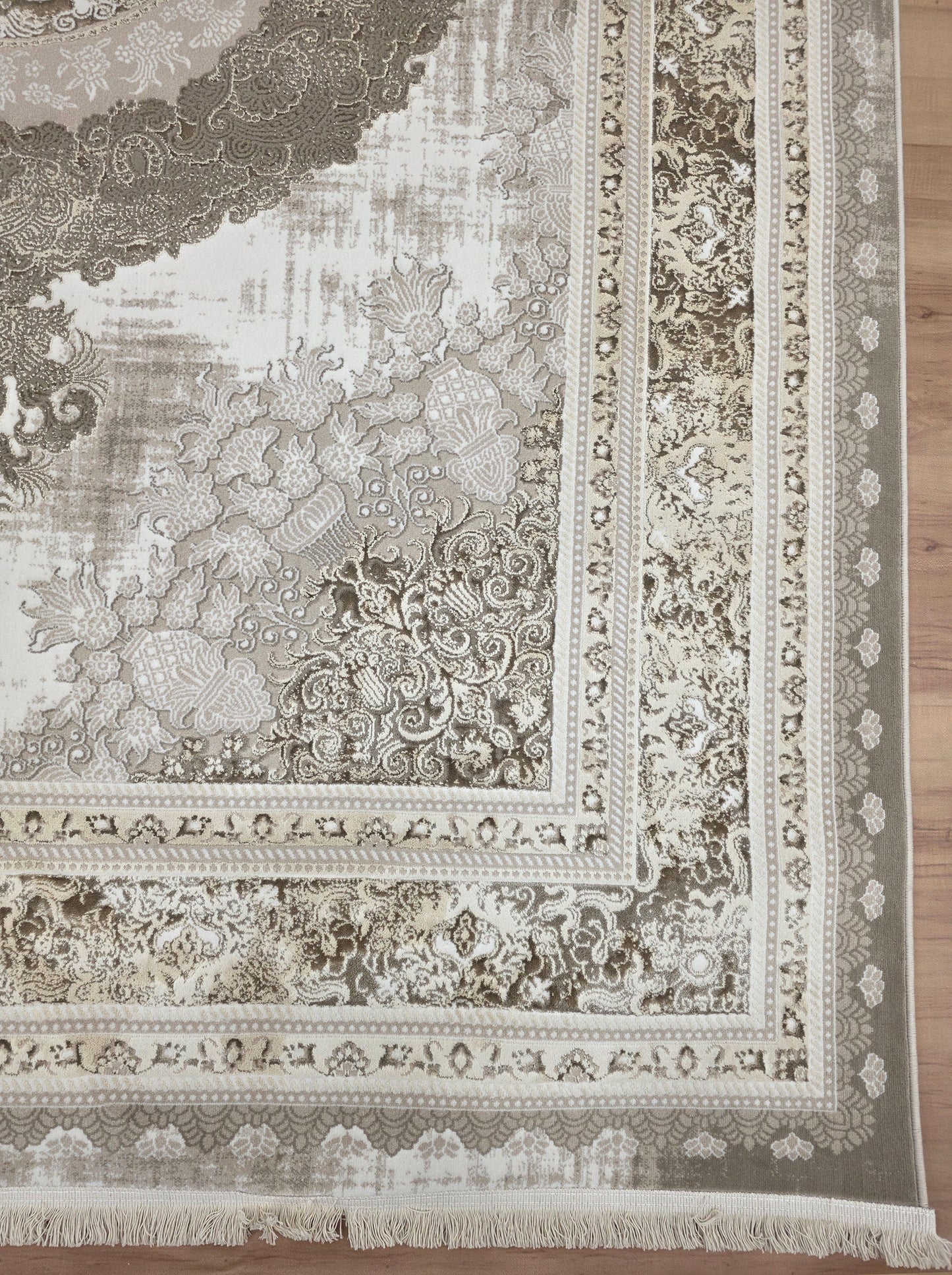 Timeless Frame "Biege+Cream"Acrylic Carpet