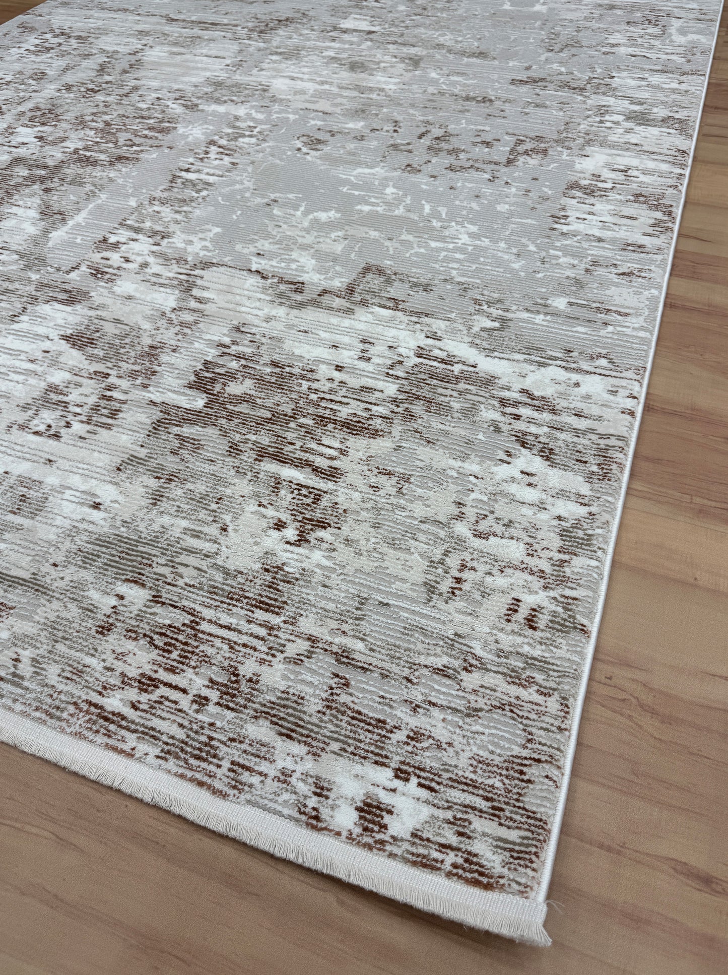 Elegant Shadows "Cream+Terra" Acrylic Carpet