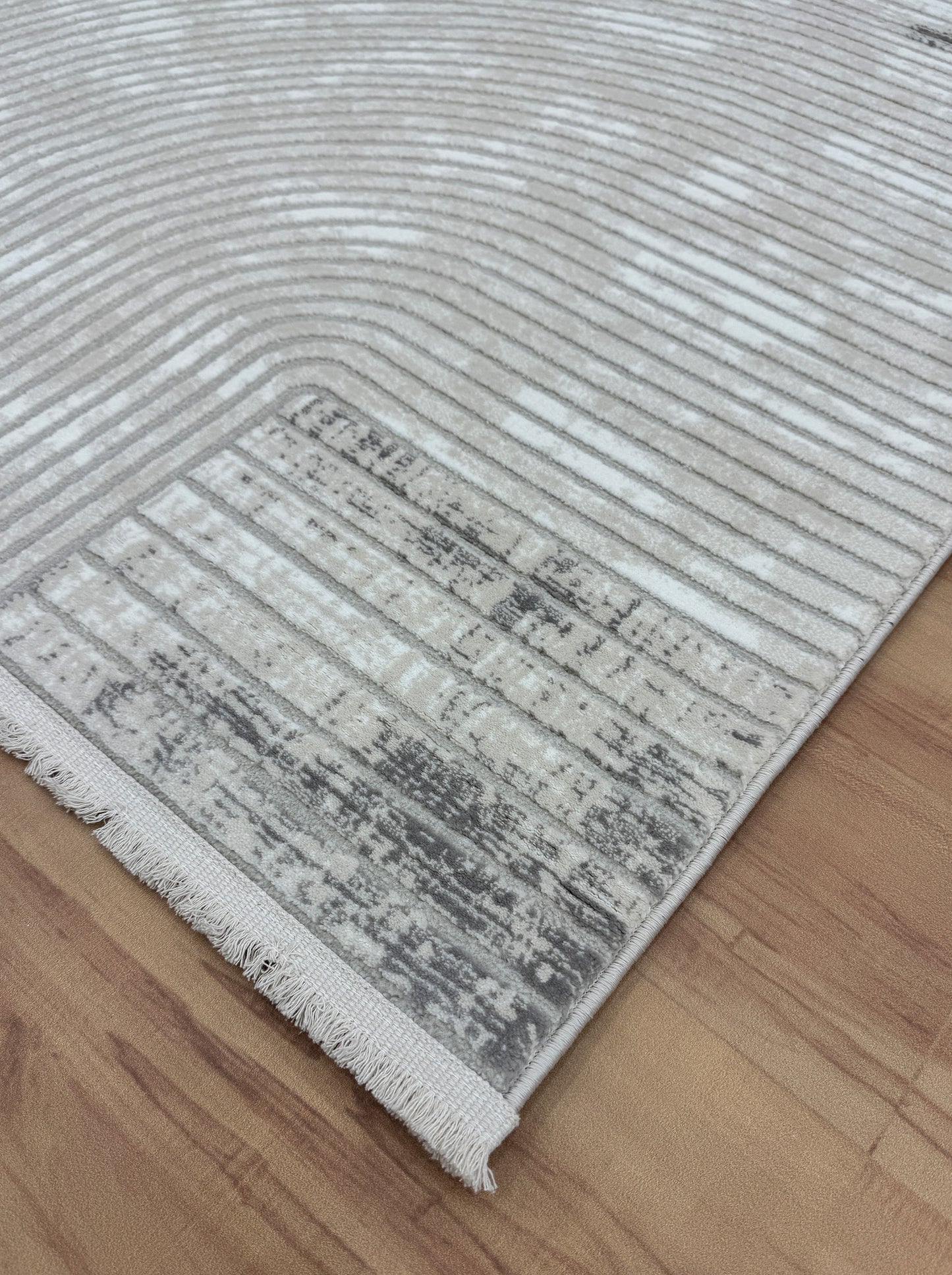 Calm Waves "Cream-Gray" Acrylic Carpet