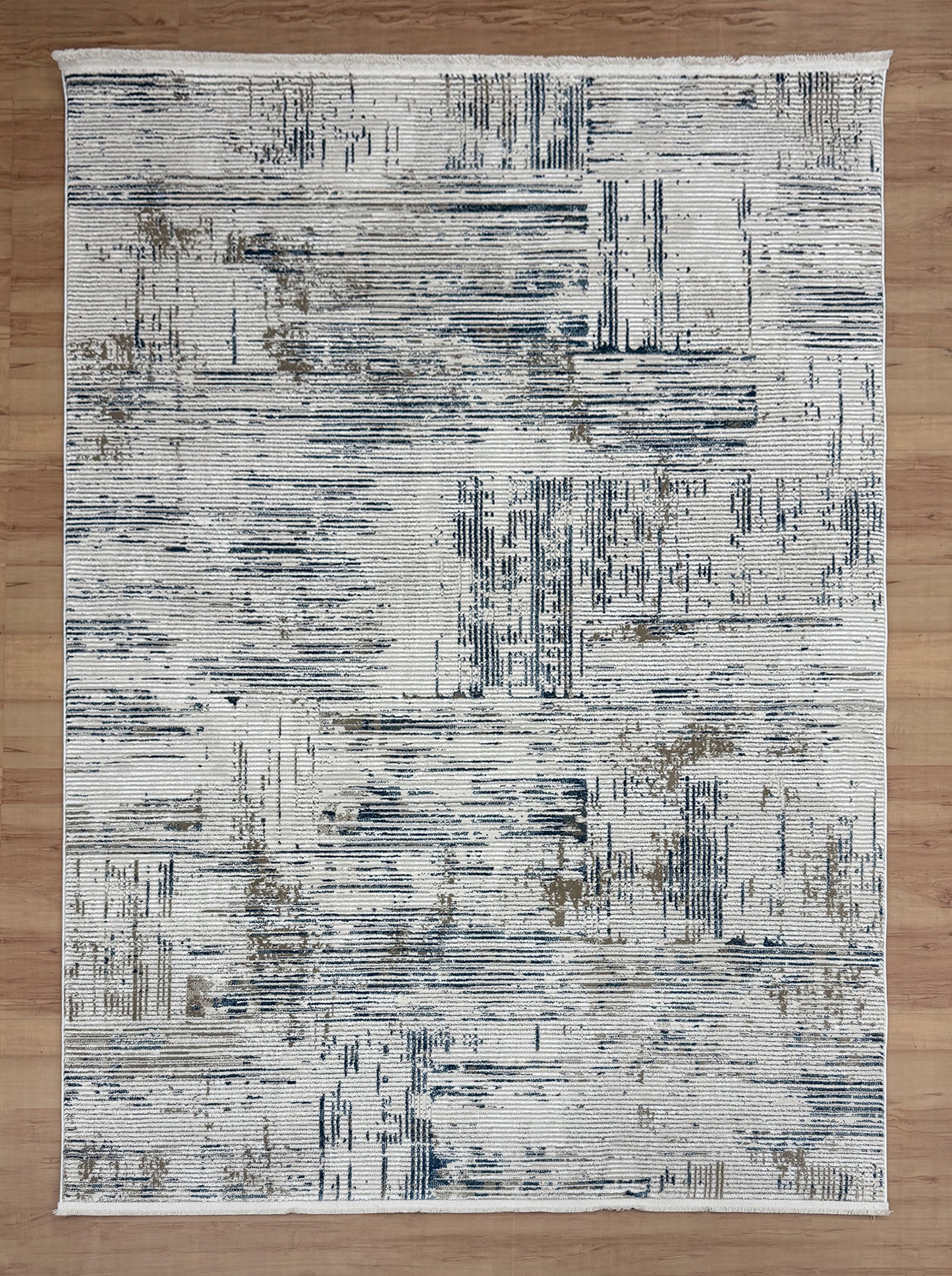 Elegant Shadows "Cream+Blue" Acrylic Carpet