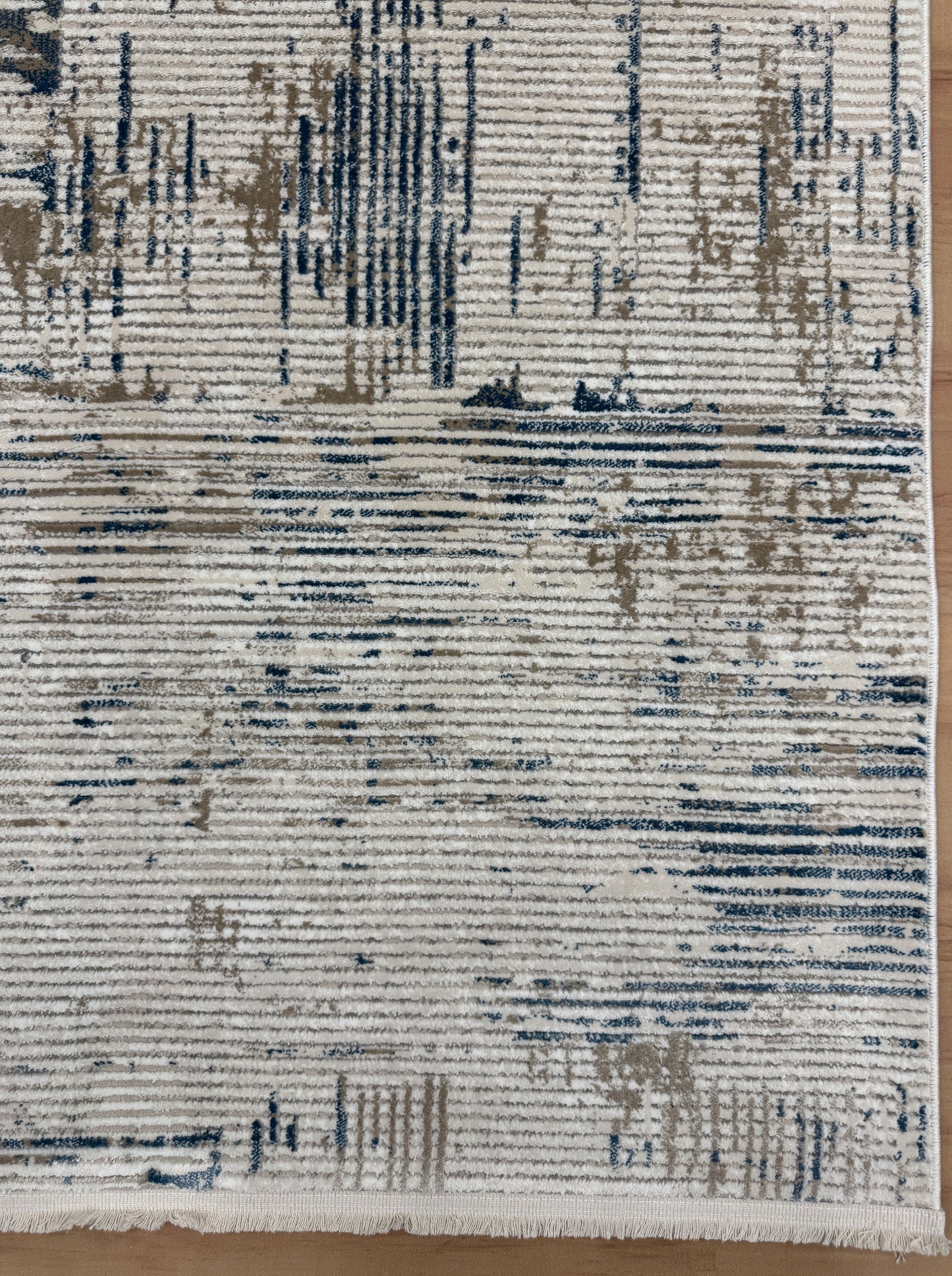 Elegant Shadows "Cream+Blue" Acrylic Carpet