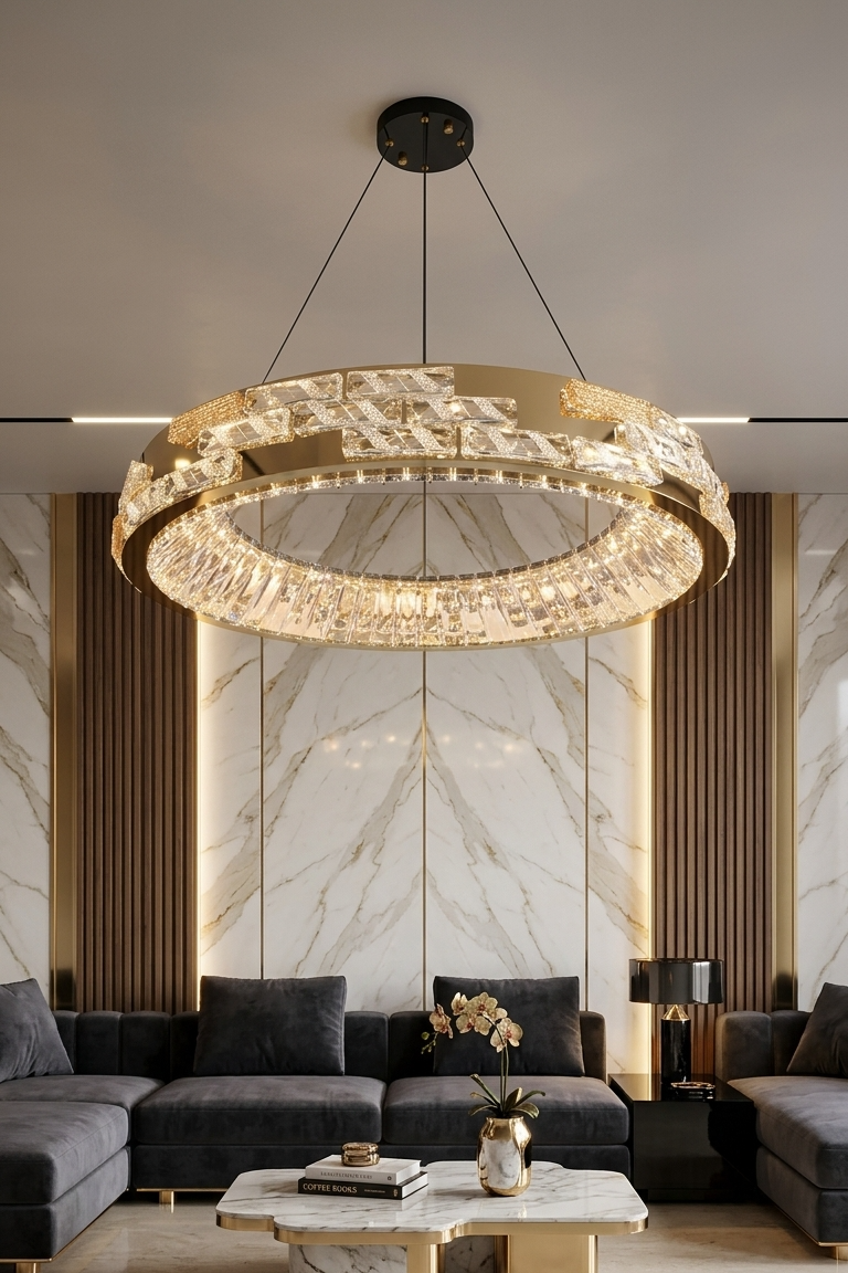 Crystal chandelier 60cm/AD