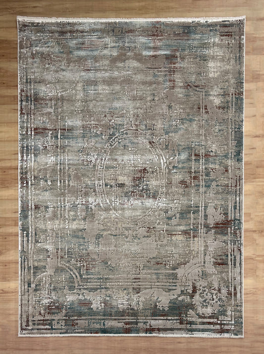 Cloud Gray Bamboo Silk Carpet