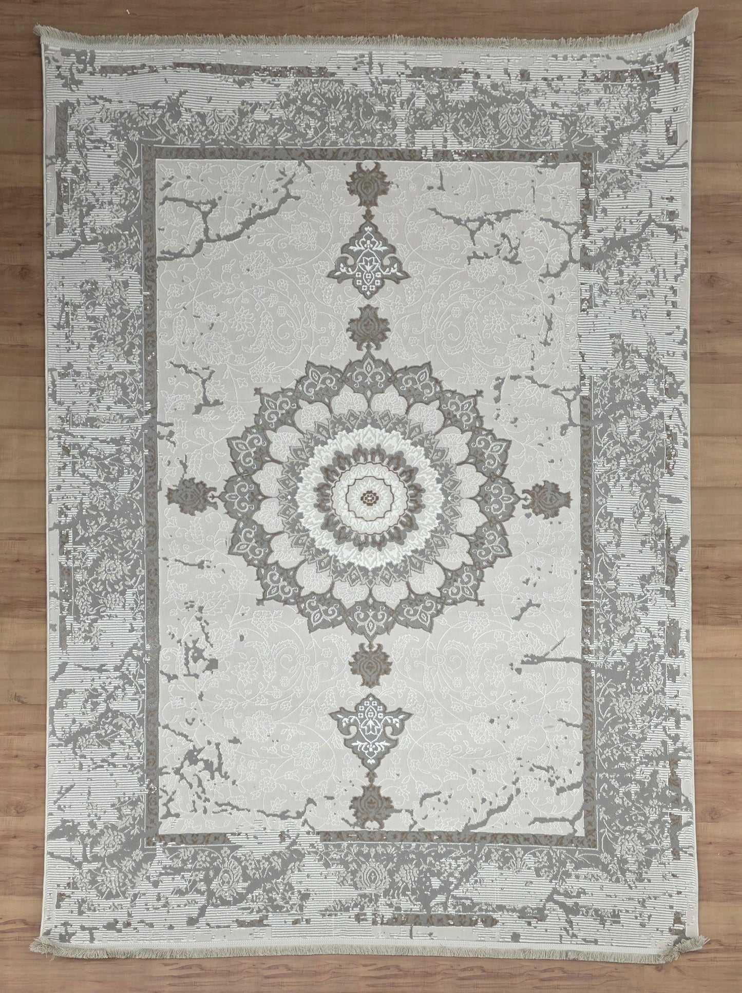 سجادة أكريليك Gather "Gray + Beige "