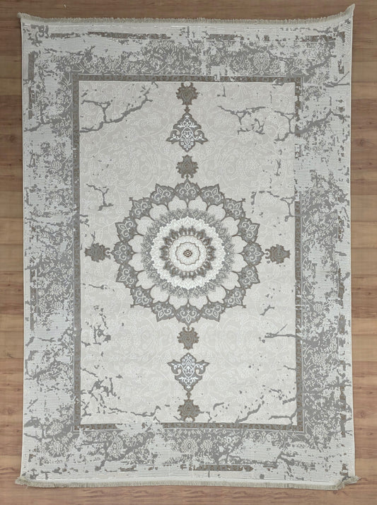 Gather "Gray + Beige "Acrylic Classic Carpet