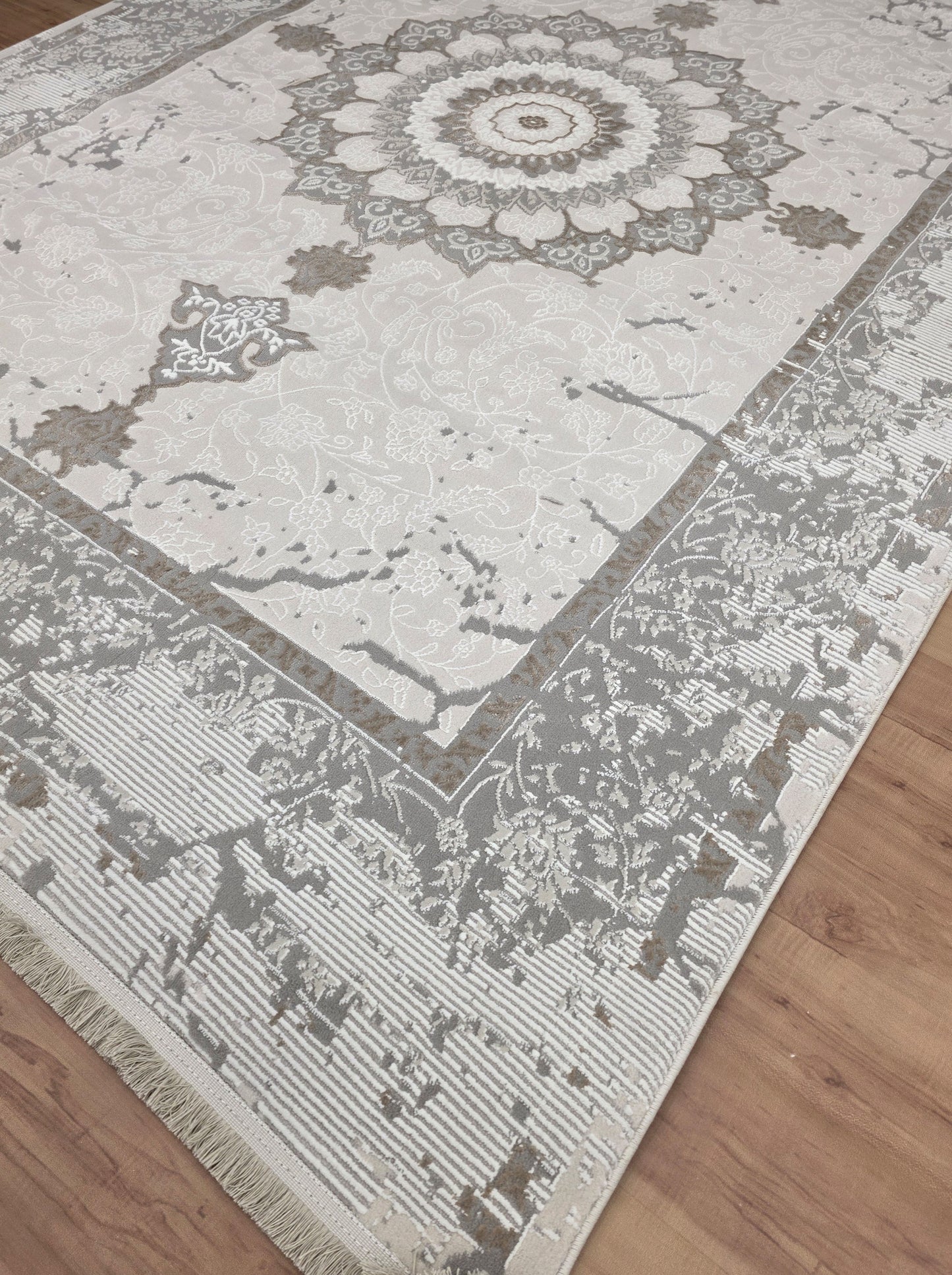 سجادة أكريليك Gather "Gray + Beige "