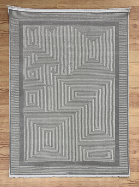 Intersecting Angles "Gray" Acrylic Carpet