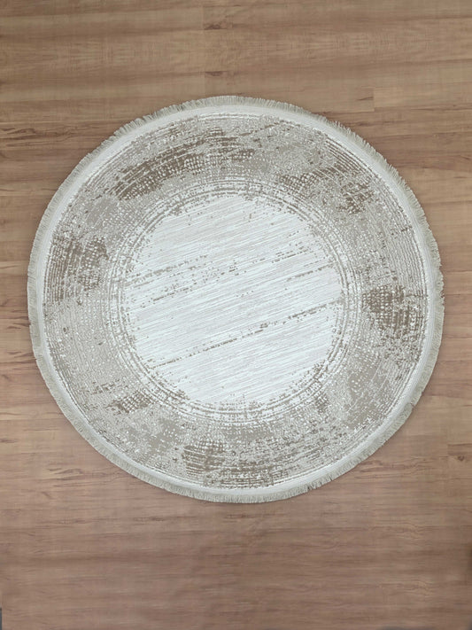 Radiance "Biege" Acrylic Round Carpet