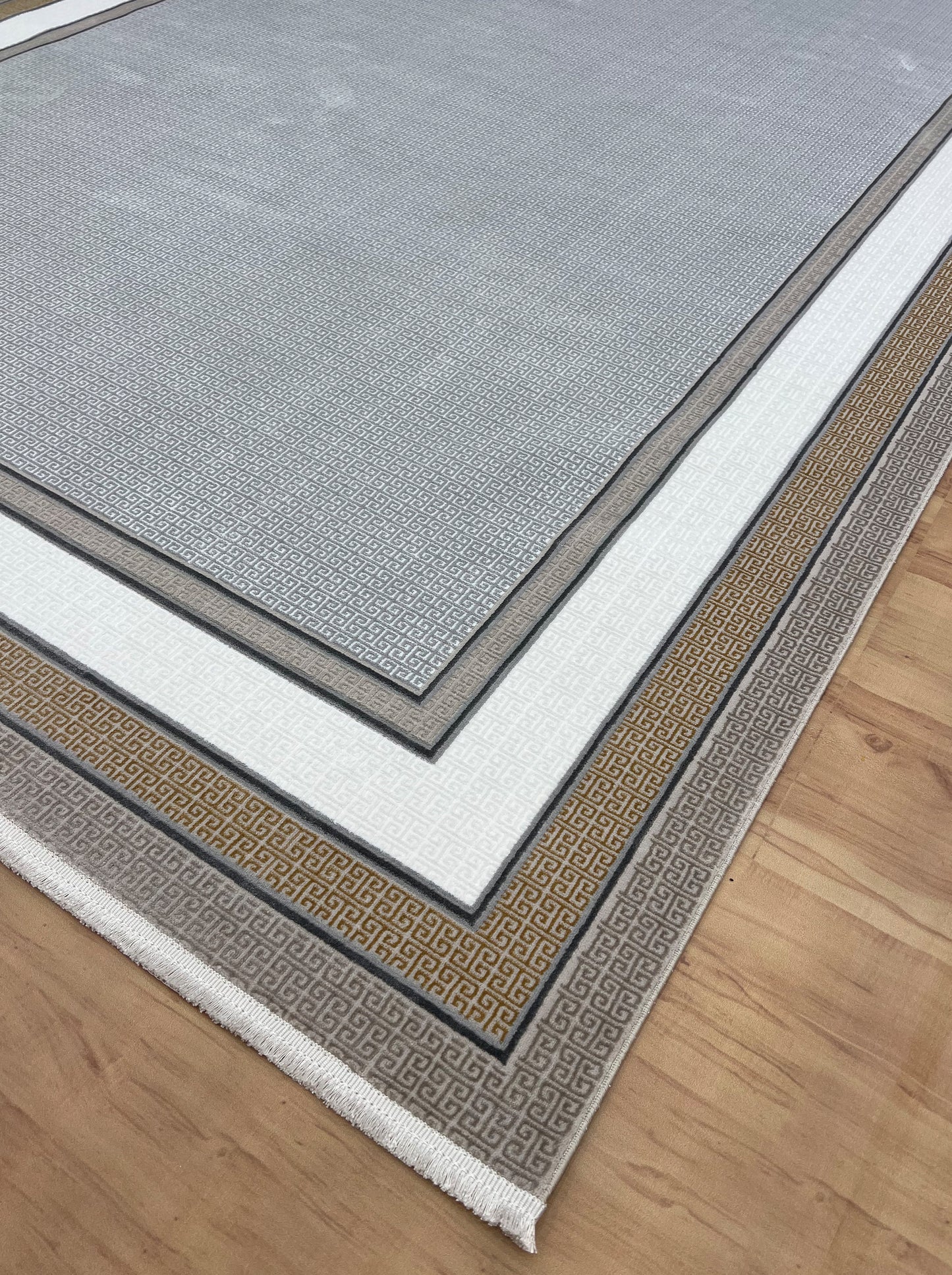 Neutral Gray Acrylic Classic Carpet