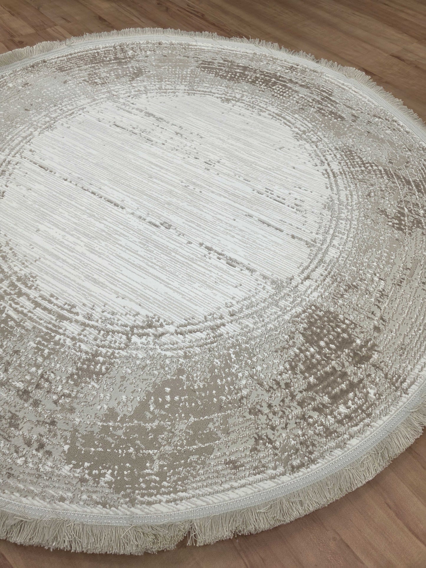 Radiance "Biege" Acrylic Round Carpet