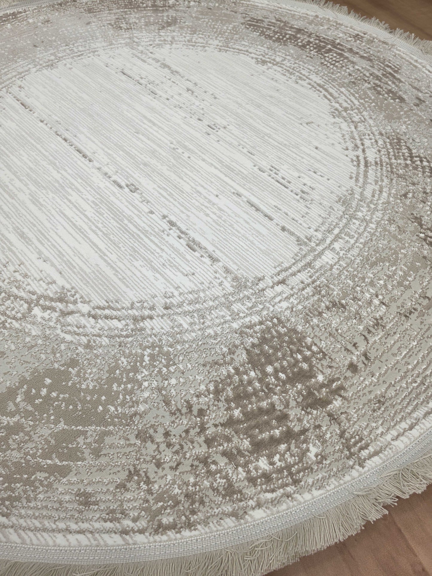 Radiance "Biege" Acrylic Round Carpet