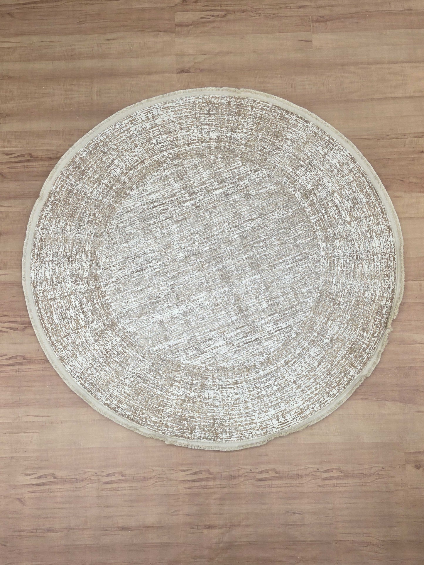 Coral Bamboo Silk Round Carpet