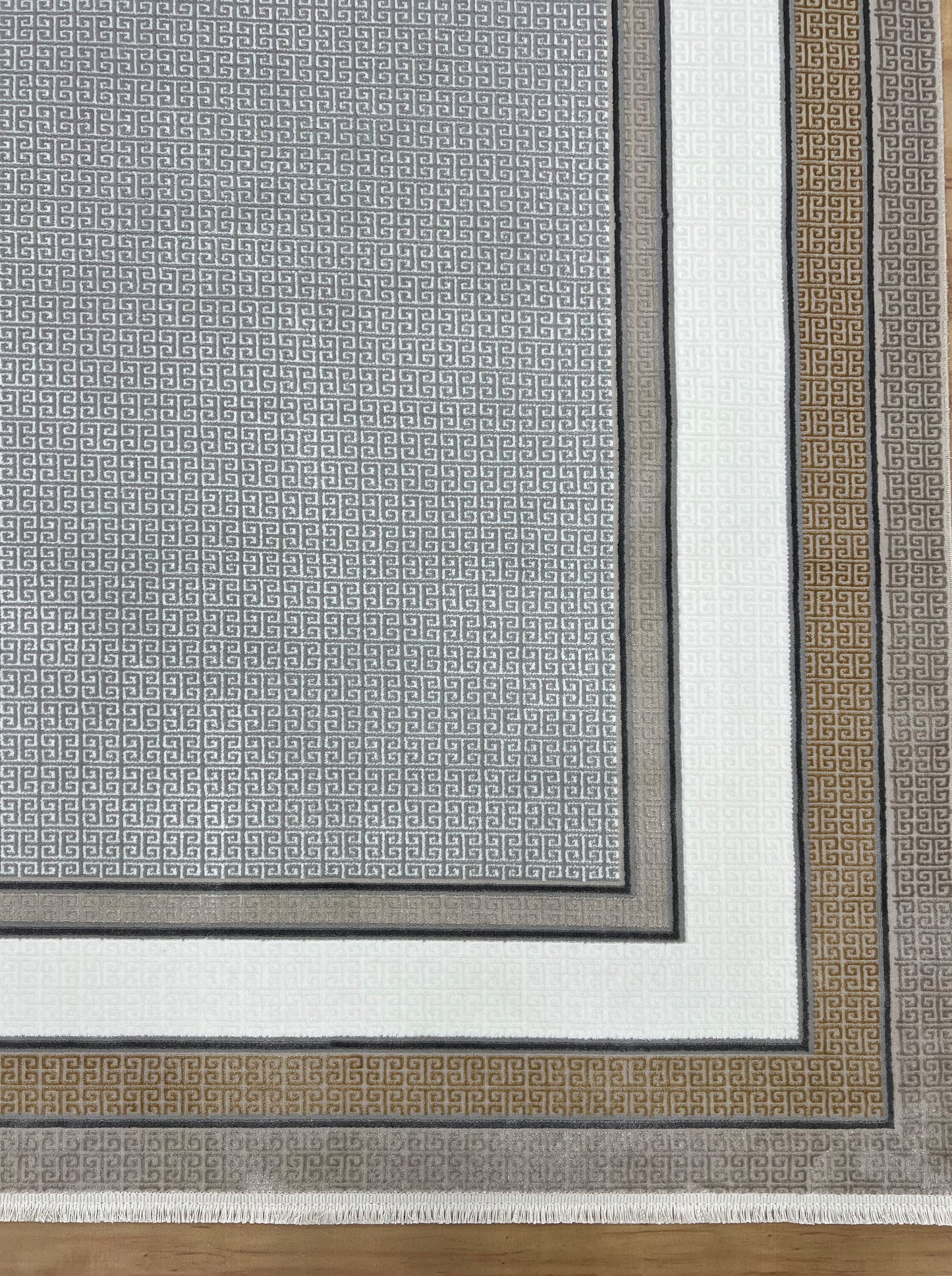 Neutral Gray Acrylic Classic Carpet