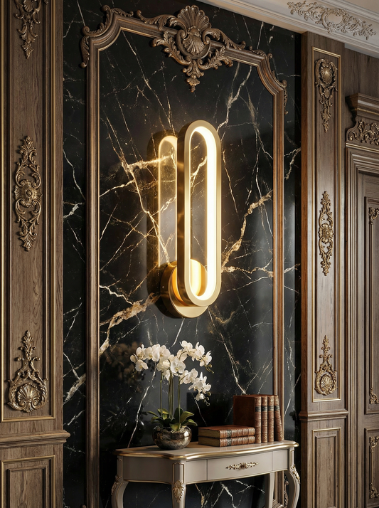 Wall Lamp oval Gold