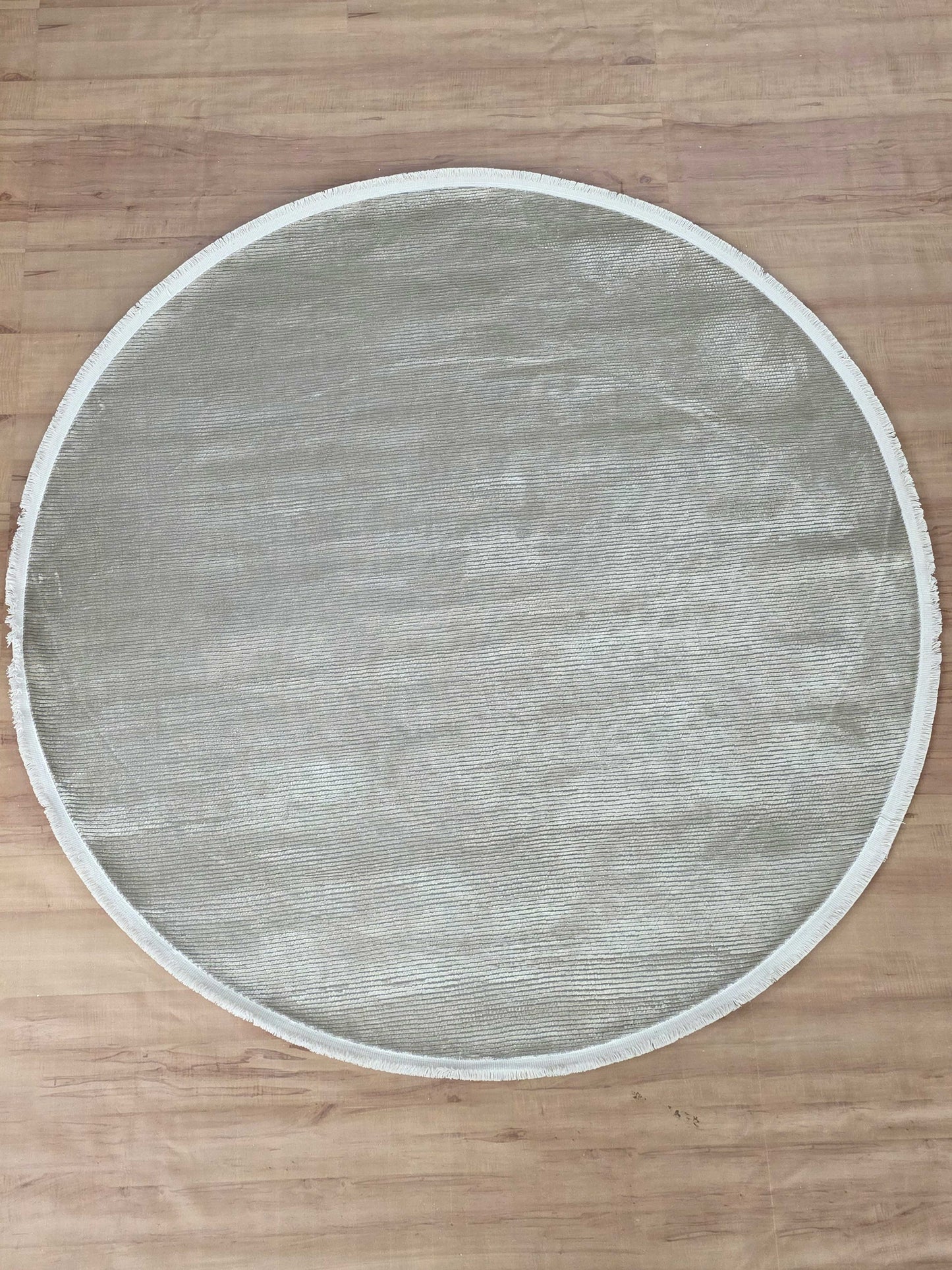 Beige Harmony Bamboo Silk Round Carpet