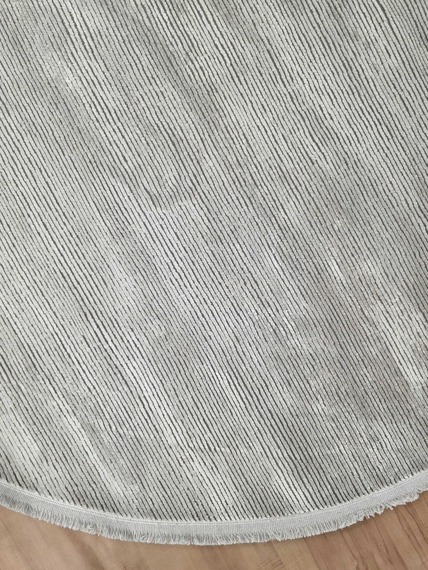 Gray Harmony Bamboo Silk Round Carpet