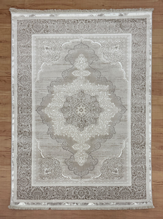 Classic Borderline "Beige" Acrylic Carpet