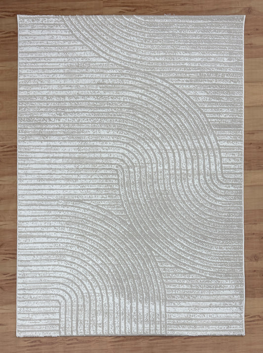 Sand Waves Rug "Biege" Acrylic Carpet