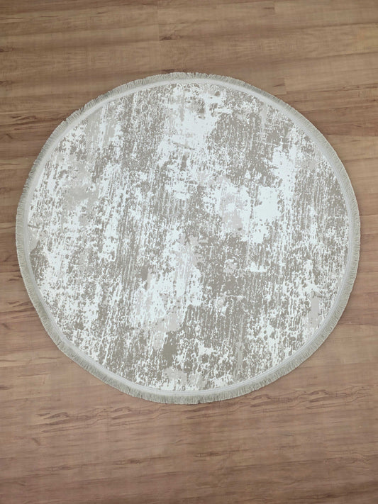 Charm "Cream" Acrylic Round Carpet