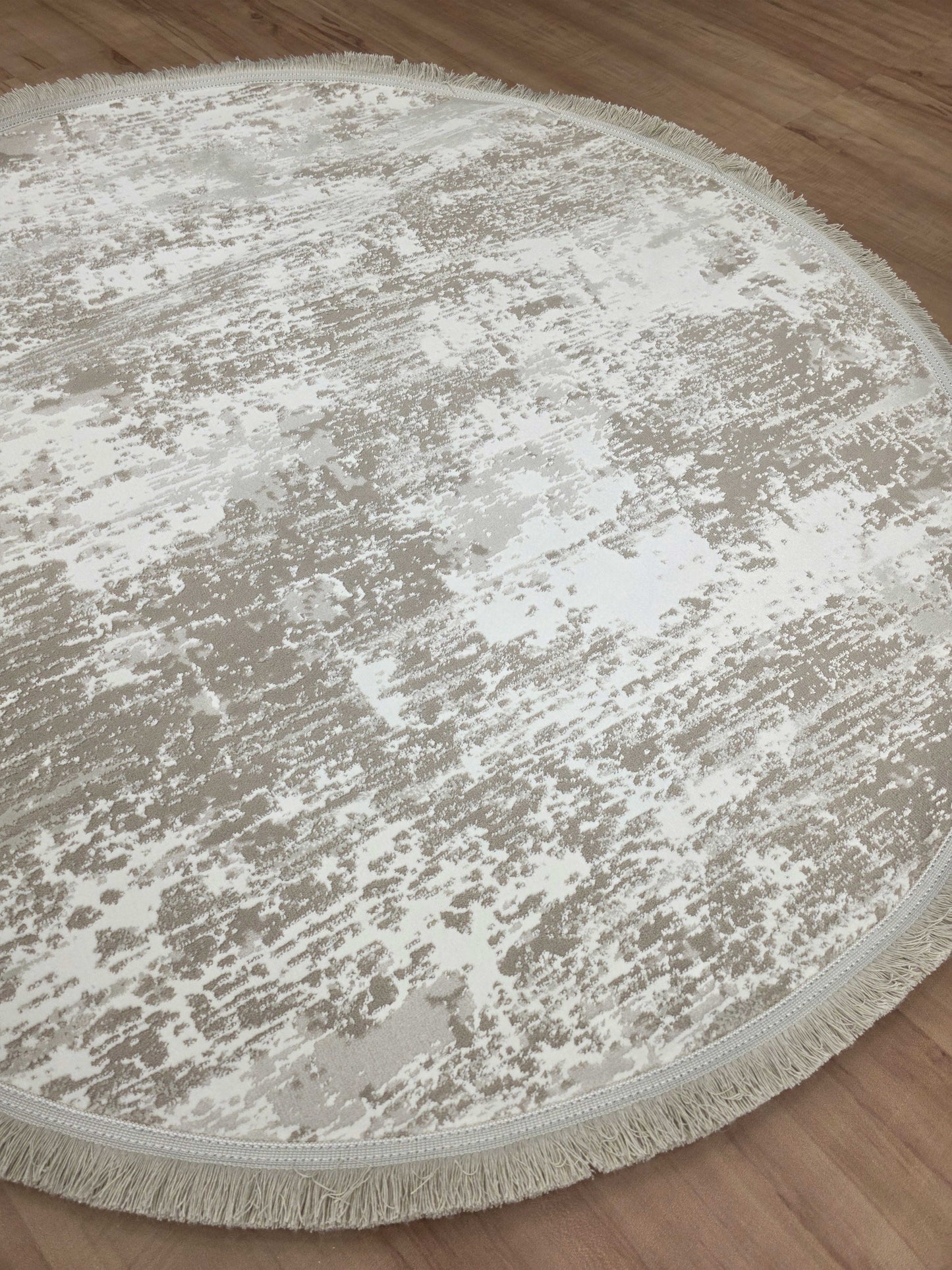 Charm "Cream" Acrylic Round Carpet