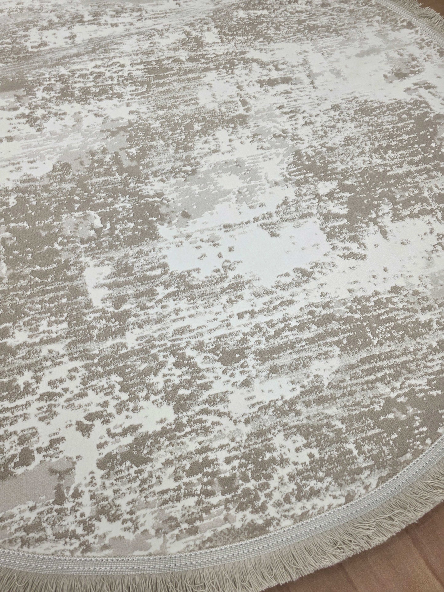 Charm "Cream" Acrylic Round Carpet