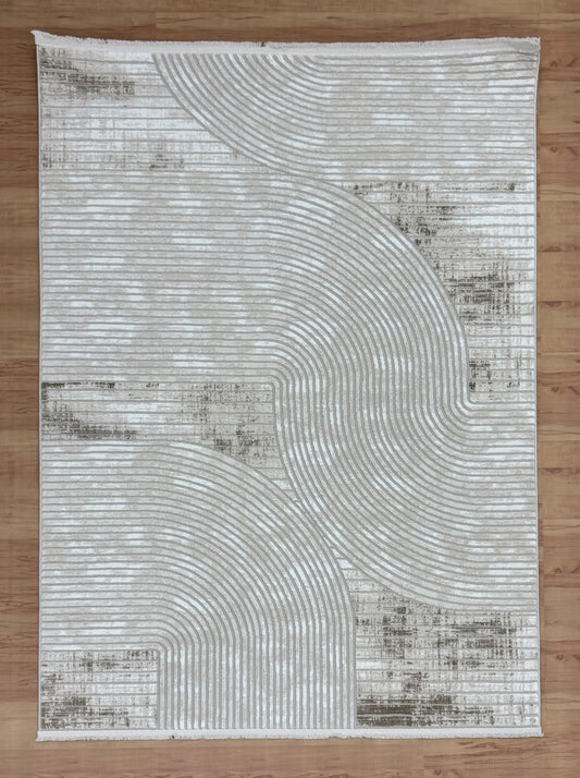 Calm Waves "Cream-Biege" Acrylic Carpet