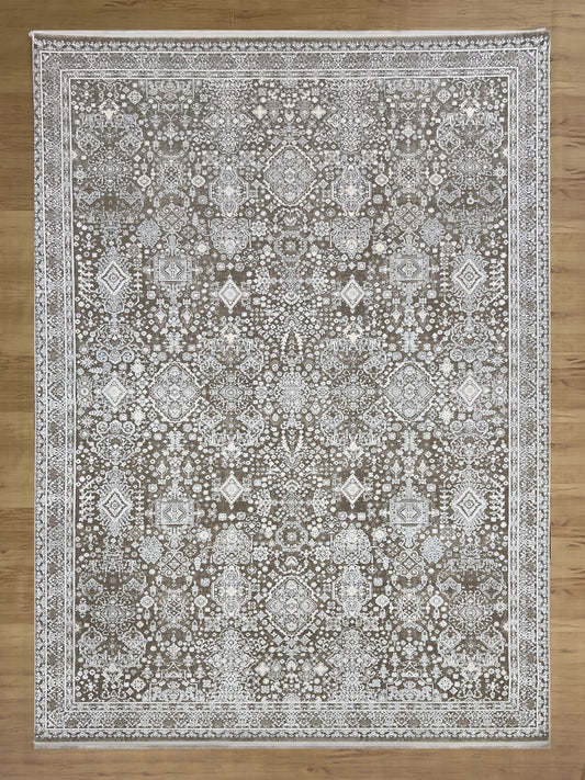 Timeless Ornamental Bamboo Silk Carpet