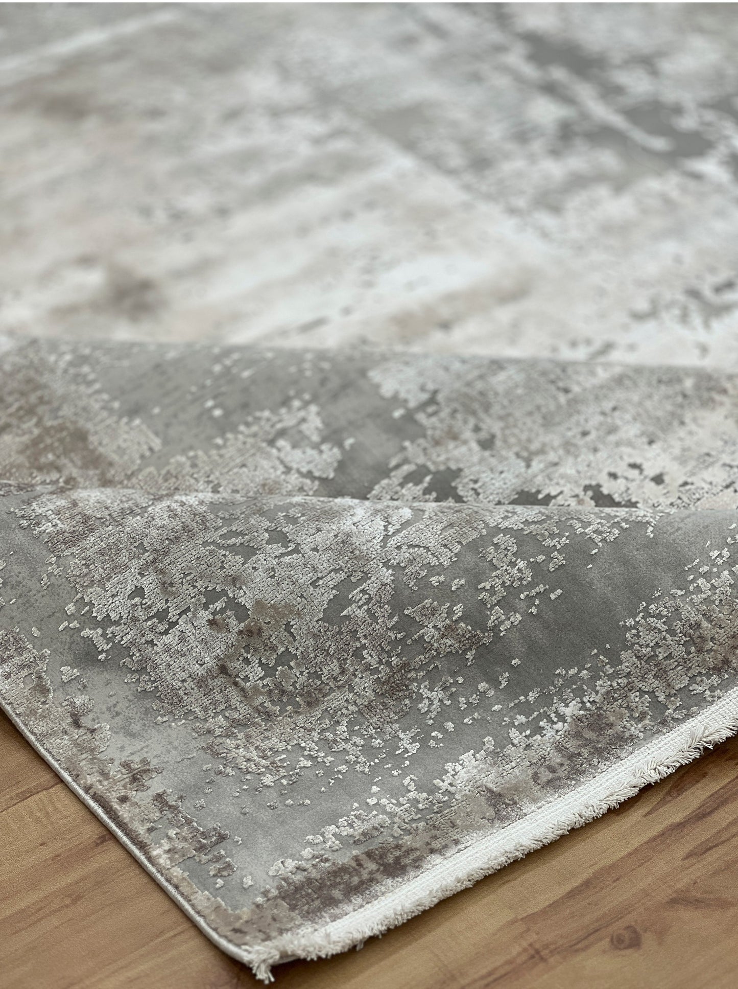 Gray Blossom Bamboo Silk