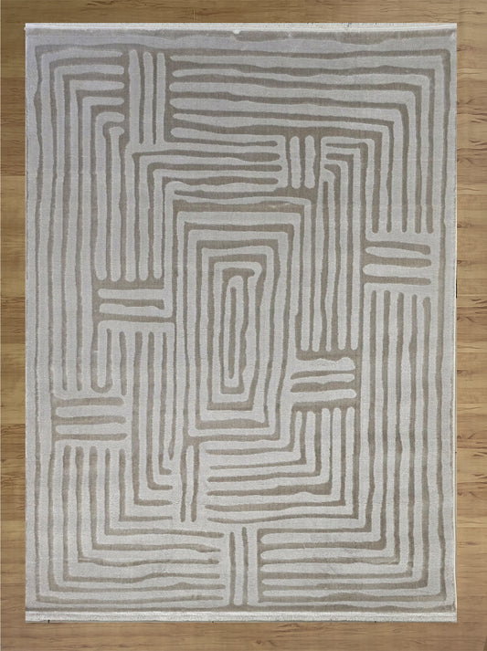 Edge of Elegance Beige Acrylic Carpet