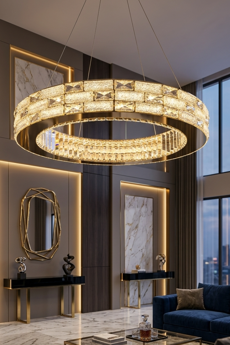 Crystal chandelier 60 cm Sn